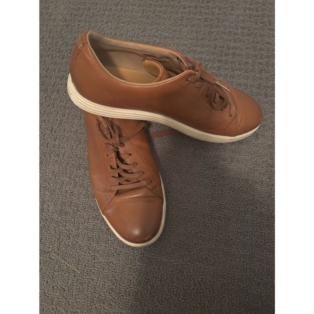 Cole Haan Brown Leather Low-Top Sneakers